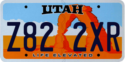 UT license plate Z822XR