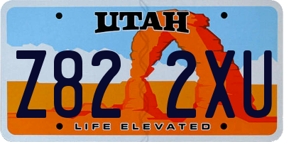UT license plate Z822XU