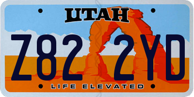 UT license plate Z822YD