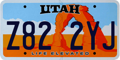 UT license plate Z822YJ