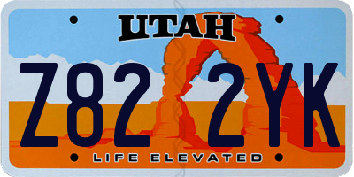 UT license plate Z822YK
