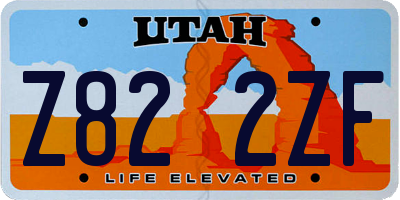 UT license plate Z822ZF