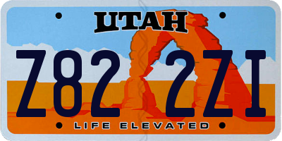 UT license plate Z822ZI