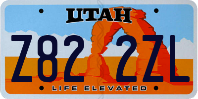 UT license plate Z822ZL