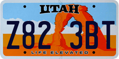 UT license plate Z823BT
