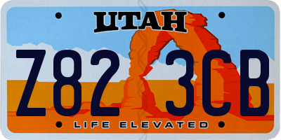 UT license plate Z823CB