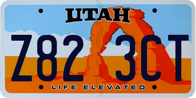 UT license plate Z823CT
