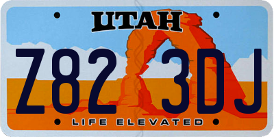 UT license plate Z823DJ