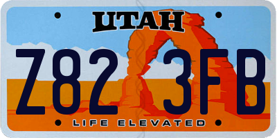 UT license plate Z823FB