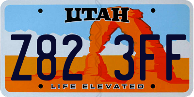 UT license plate Z823FF