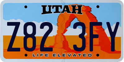 UT license plate Z823FY