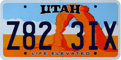 UT license plate Z823IX