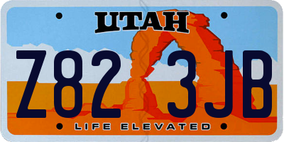 UT license plate Z823JB