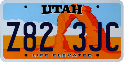 UT license plate Z823JC
