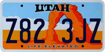 UT license plate Z823JZ