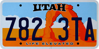 UT license plate Z823TA