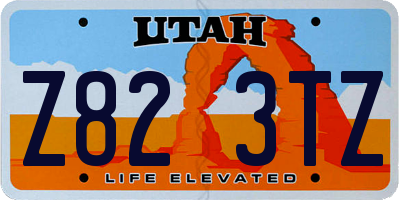 UT license plate Z823TZ