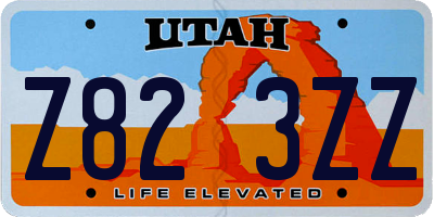 UT license plate Z823ZZ