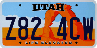 UT license plate Z824CW