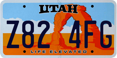 UT license plate Z824FG