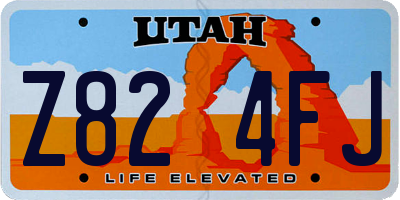 UT license plate Z824FJ