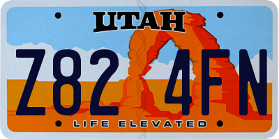 UT license plate Z824FN