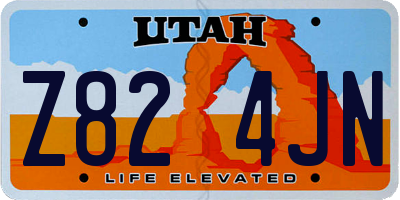 UT license plate Z824JN