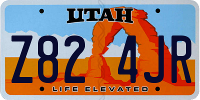 UT license plate Z824JR