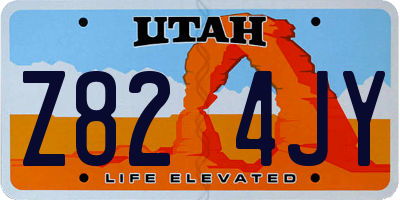 UT license plate Z824JY