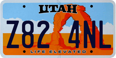 UT license plate Z824NL