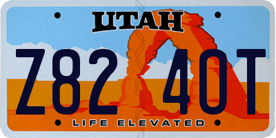 UT license plate Z824OT