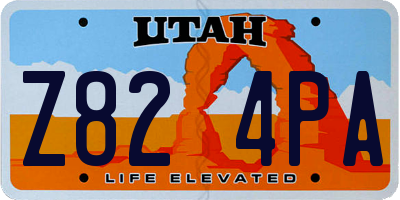 UT license plate Z824PA