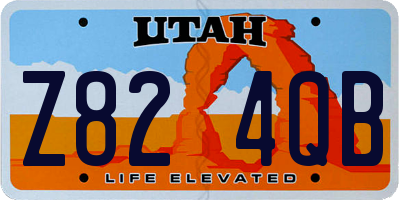 UT license plate Z824QB