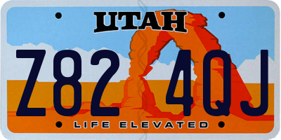 UT license plate Z824QJ