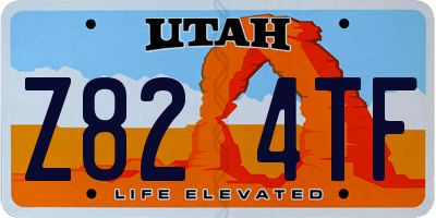 UT license plate Z824TF