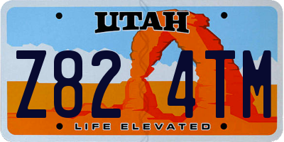 UT license plate Z824TM