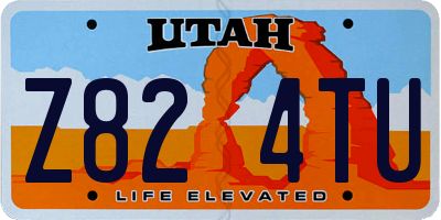 UT license plate Z824TU