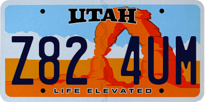 UT license plate Z824UM
