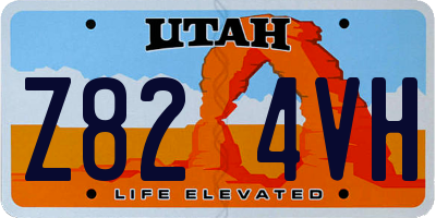 UT license plate Z824VH
