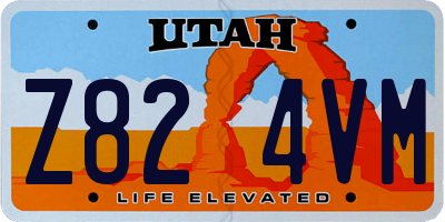 UT license plate Z824VM
