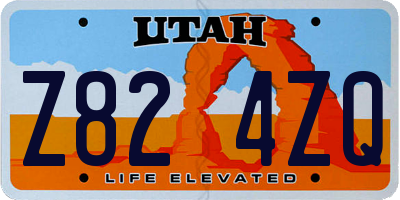 UT license plate Z824ZQ