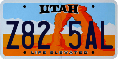 UT license plate Z825AL