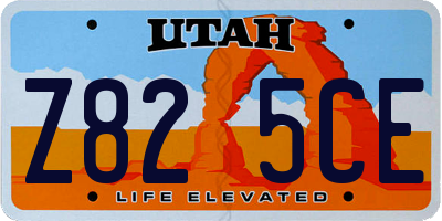 UT license plate Z825CE