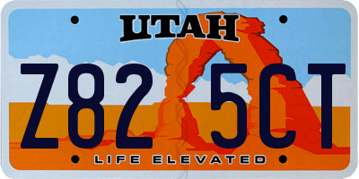 UT license plate Z825CT