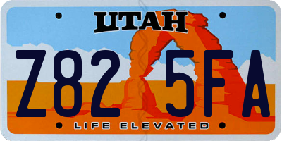 UT license plate Z825FA