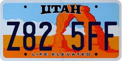 UT license plate Z825FF
