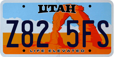 UT license plate Z825FS