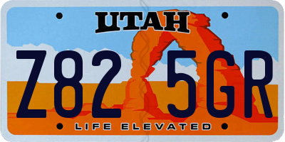 UT license plate Z825GR