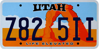 UT license plate Z825II