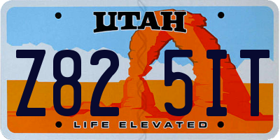 UT license plate Z825IT